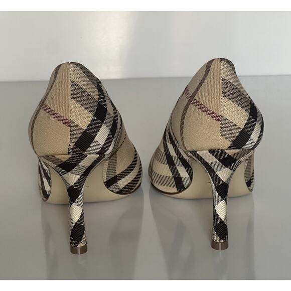 Burberry Women's Pump Alabaster IP Check Shoes 8.5 US (38.5) 8100970 IT NIB $890 - Picture 8 of 15